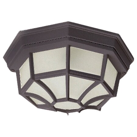 Maxim Two Light Rust Patina Frosted Glass Outdoor Flush Mount 1020RP